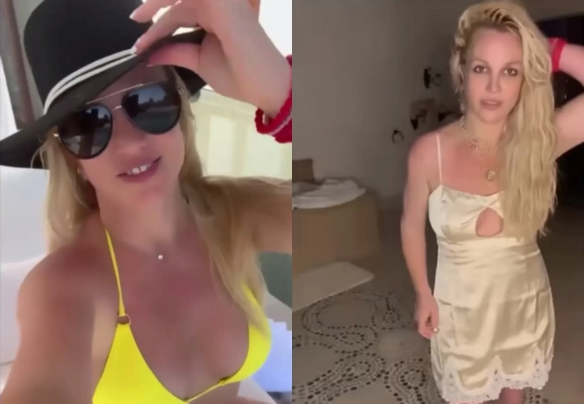 Звезда Давида, спиритический сеанс и бикини. Бритни Спирс опубликовала новые снимки с отдыха в Мексике