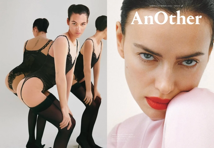 Ирина Шейк в парике и Виттория Черетти в "нижнем белье" снялись для обложек глянца