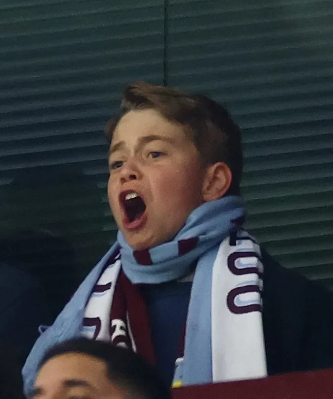 Принц Уильям и принц Джордж посетили футбольный матч в Бирмингеме