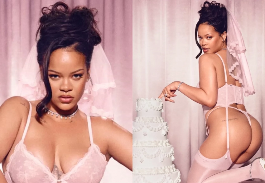 Рианна снялась в новом свадебном кампейне своего бренда белья на фоне слухов о третьей беременности