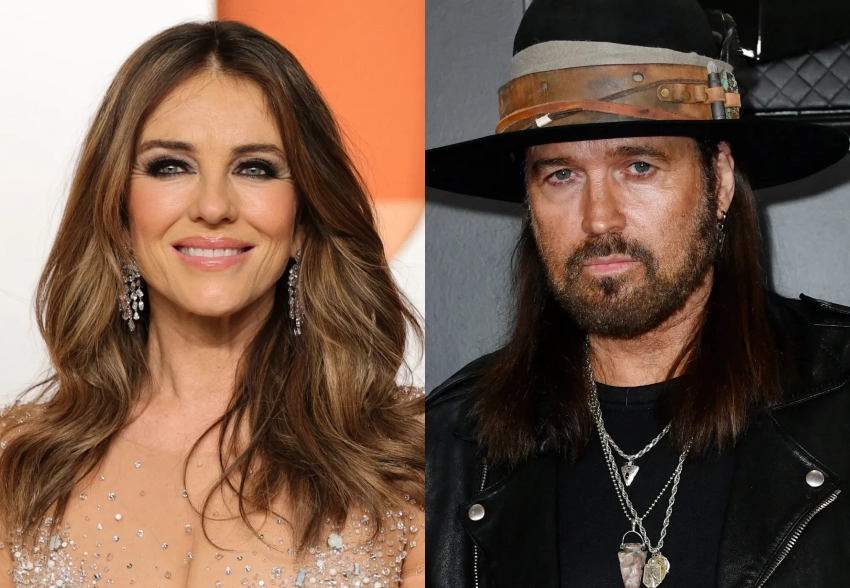 Элизабет Хёрли встречается с отцом Майли Сайрус