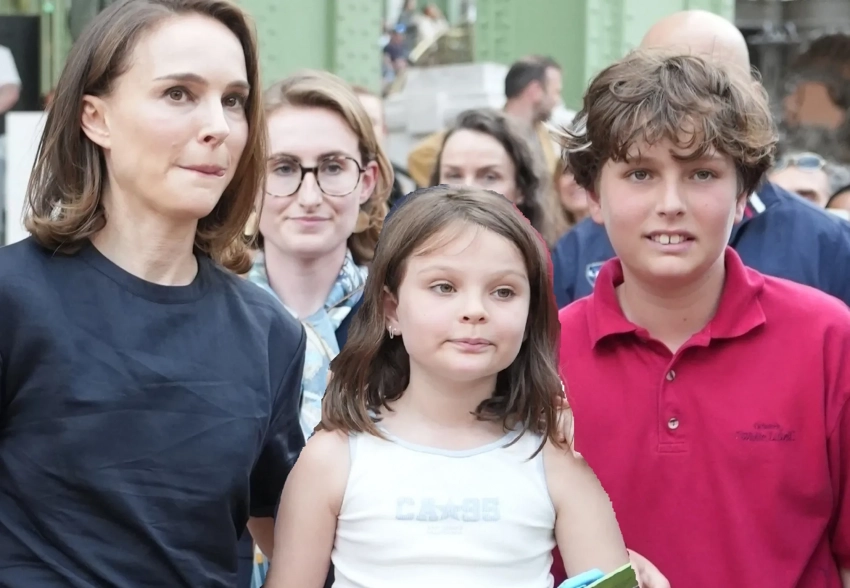 Натали Портман впервые за долгое время засняли с детьми