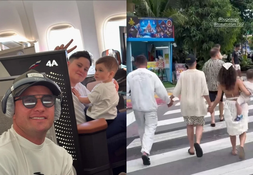 Зепюр Брутян показала, как отдыхает с Павлом Прилучным и его сыном от бывшей жены