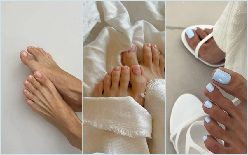 От сдержанного нюда до взрывных оттенков: 20 красивых вариантов педикюра на лето 2025