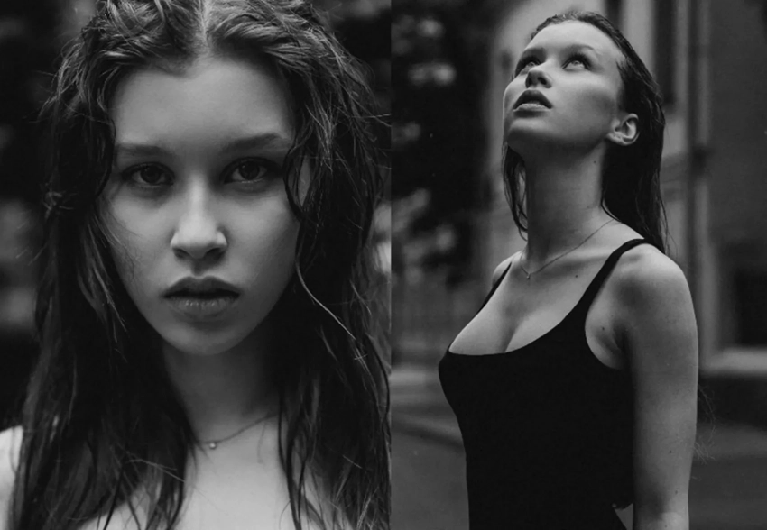 "Какая же красивая". Анна Пересильд снялась в платье под дождём