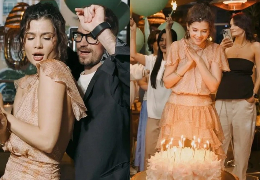 Трендовый торт, танцы и Леонид Ярмольник среди гостей: как жена Александра Петрова отметила 24-летие