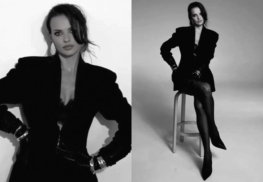 Бывший пресс-секретарь министра обороны России Россияна Марковская снялась в пиджаке на нижнее белье