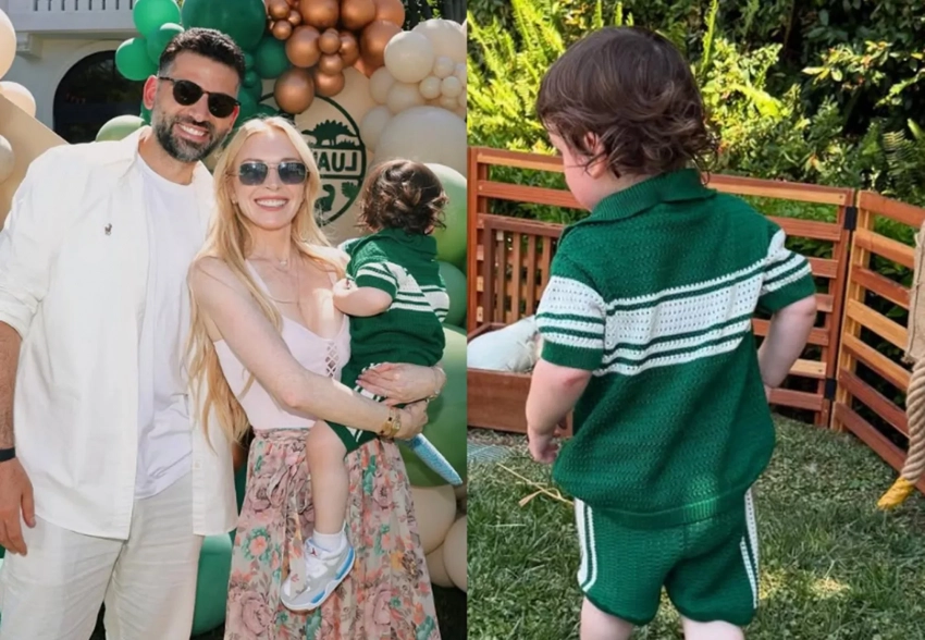 Ферма динозавров и тематический торт. Линдси Лохан с мужем отпраздновали второй день рождения их сына