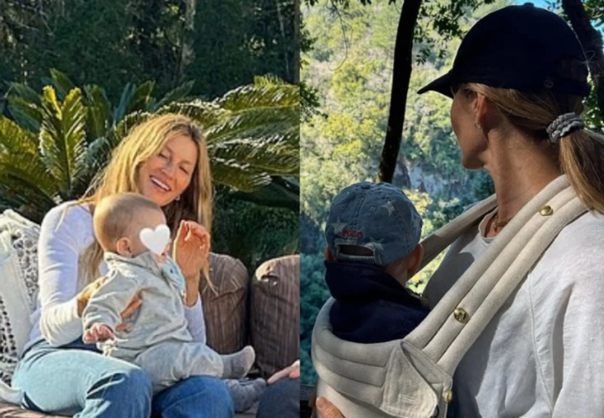 Жизель Бундхен показала редкие фото с третьим ребёнком и новым бойфрендом