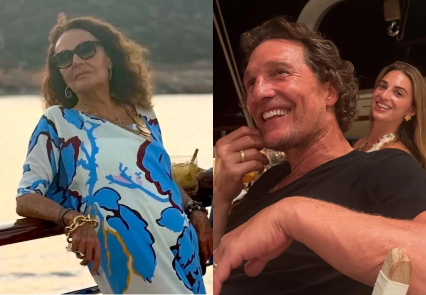 Мэттью Макконахи, Диана фон Фюрстенберг и Вуди Харрельсон посетили вечеринку на яхте