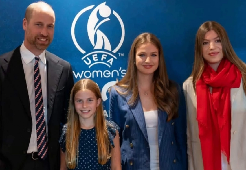 Принц Уильям с дочерью Шарлоттой, принцесса Испании Леонор и инфанта София посетили женский финал Евро-2025