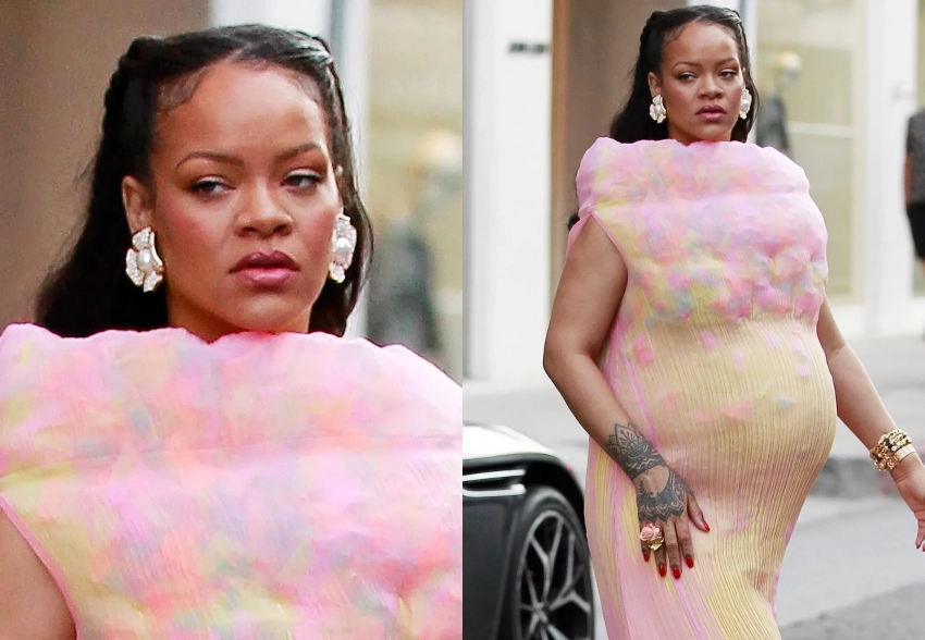 Рианна появилась на публике в образе "сахарной ваты"