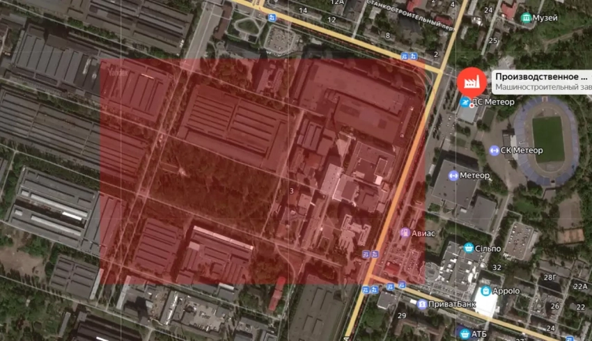 В результате удара в огне завод «Южмаш» в Днепропетровске